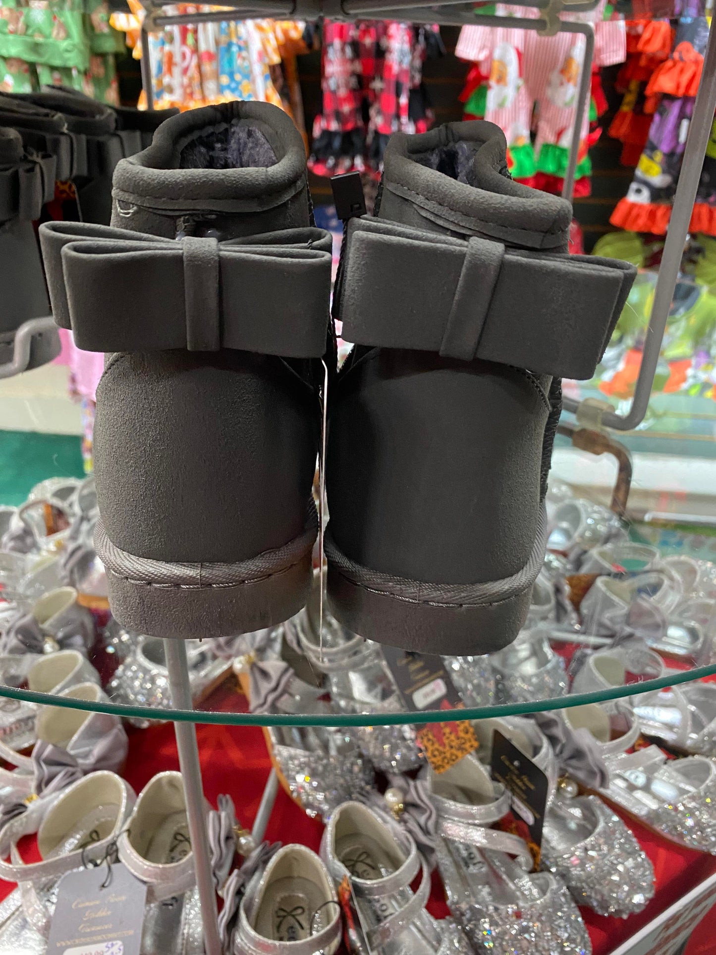Gray Fur Boots