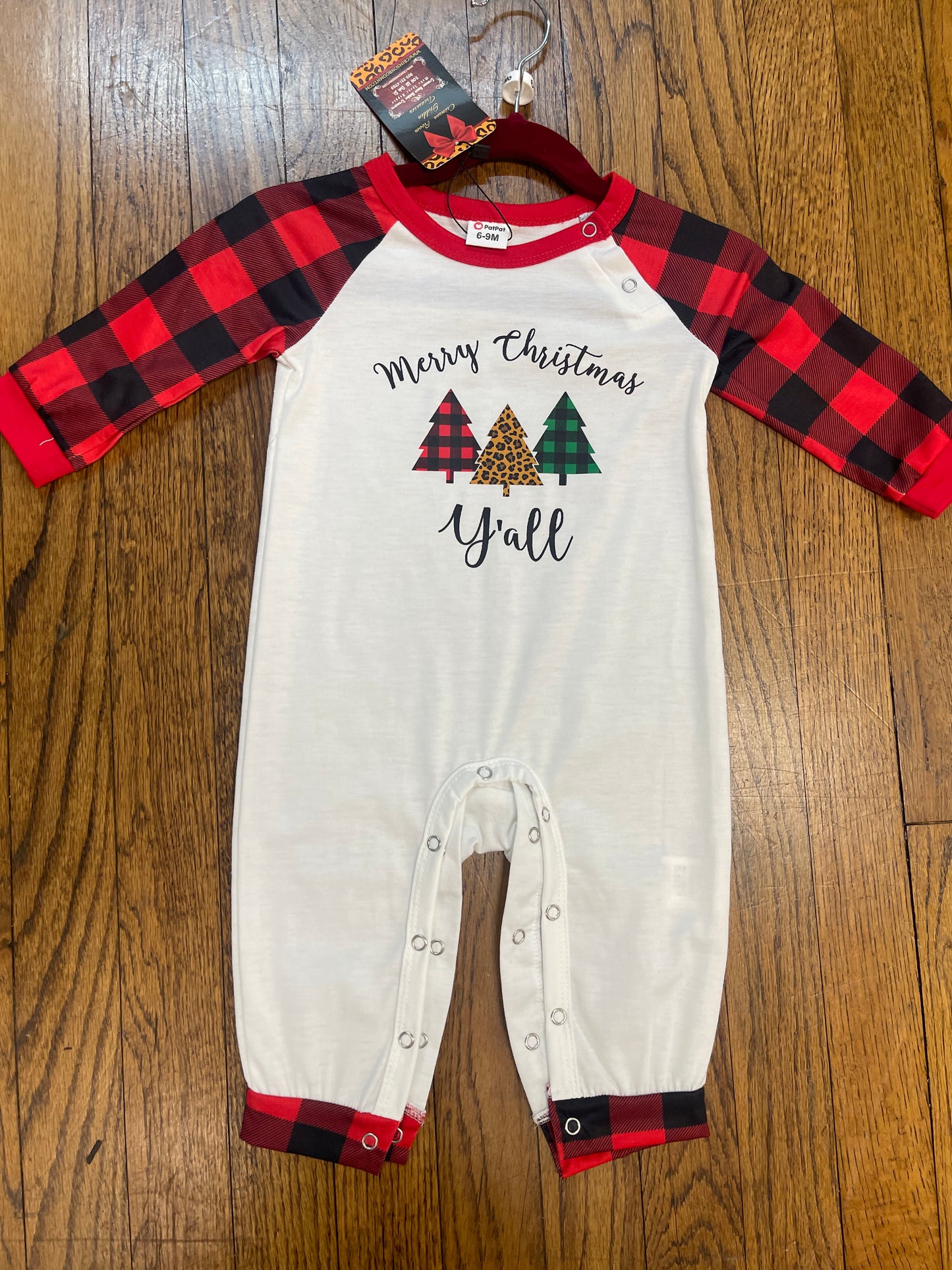 Merry Christmas Y’all Raglan Onesie/Romper