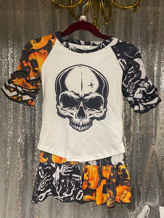 Orange and Black Skull Belle Set