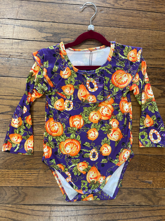 Long Sleeve Jack-O’-Lantern Onesie