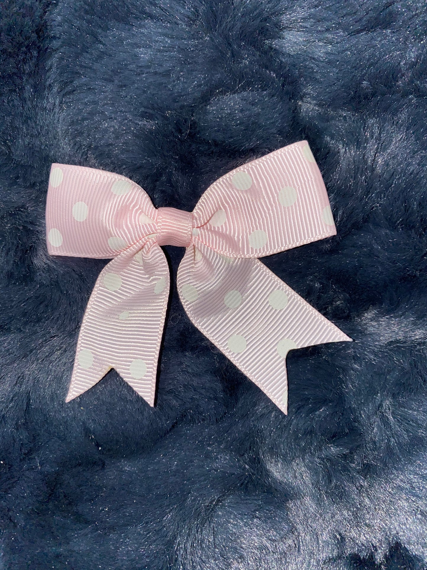 Traditional Single Loop Grosgrain Polka Dot Bow