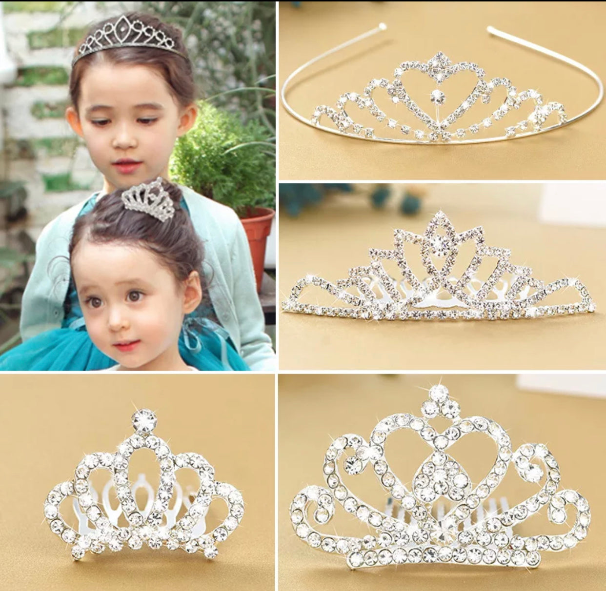 Princess Tiara With Rhinestones