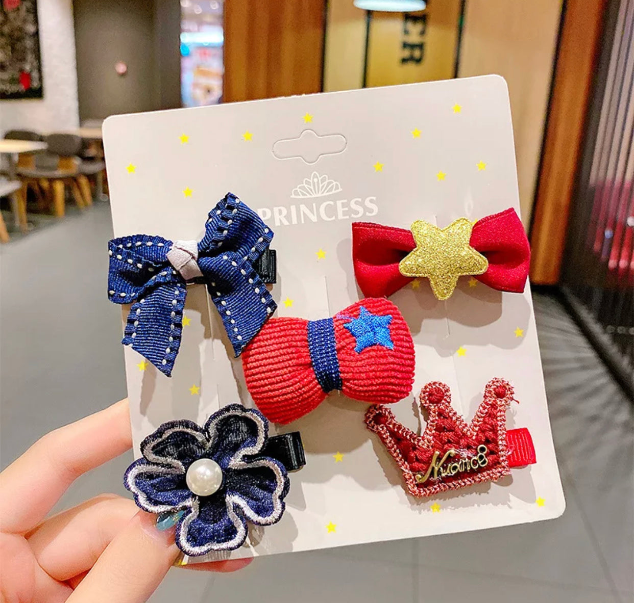 5 Piece Mini Clip Bows