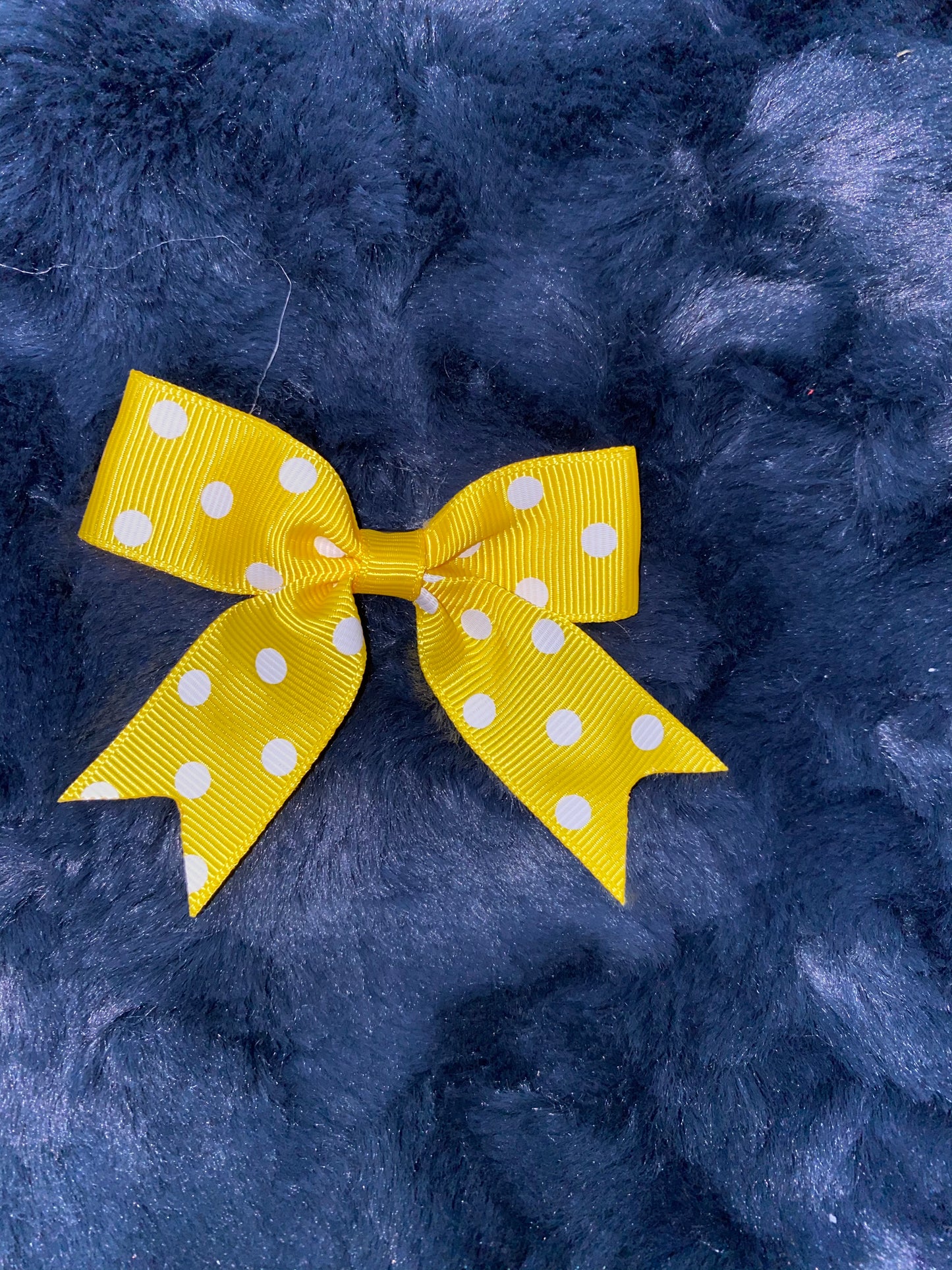 Traditional Single Loop Grosgrain Polka Dot Bow