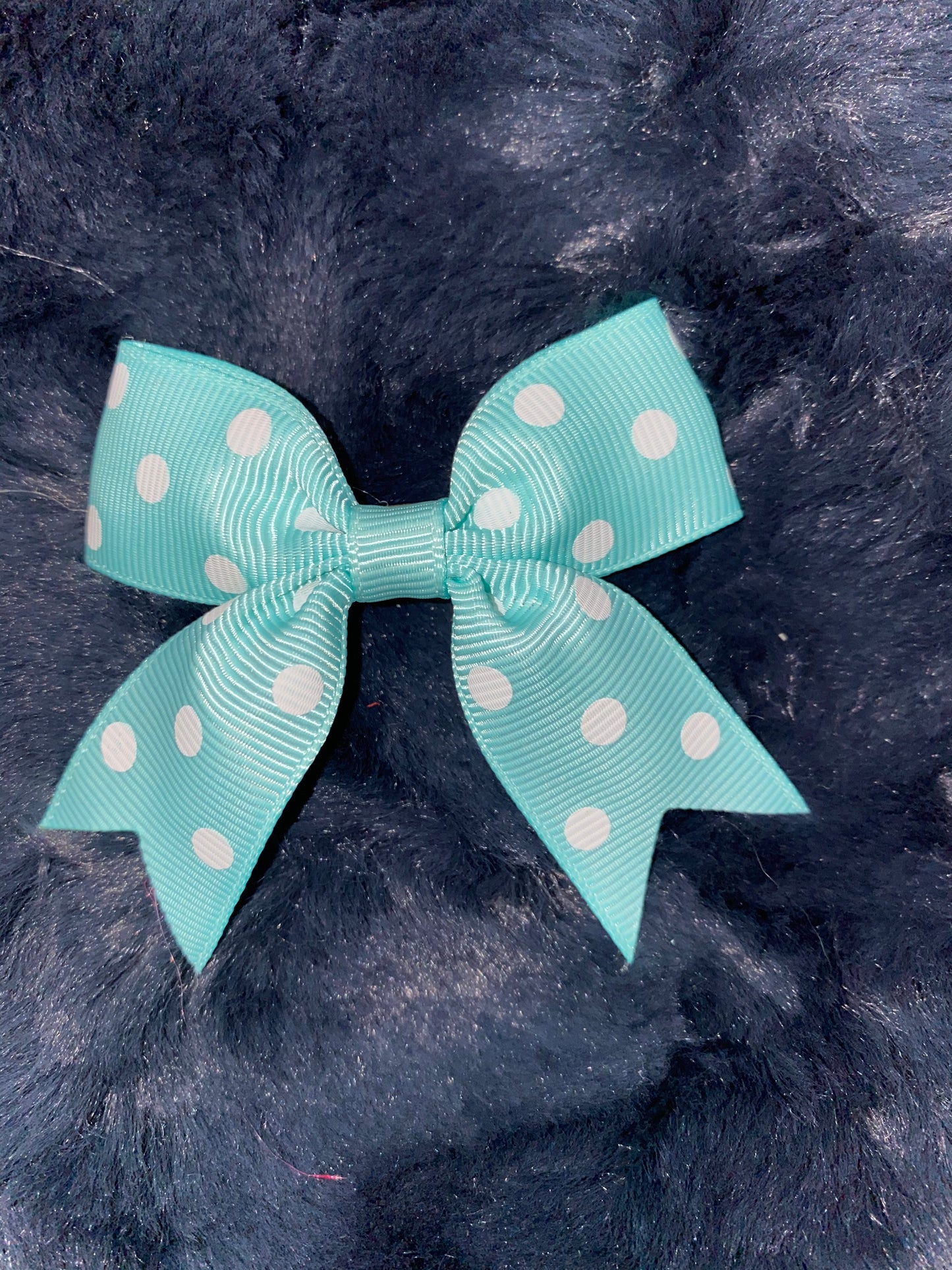 Traditional Single Loop Grosgrain Polka Dot Bow