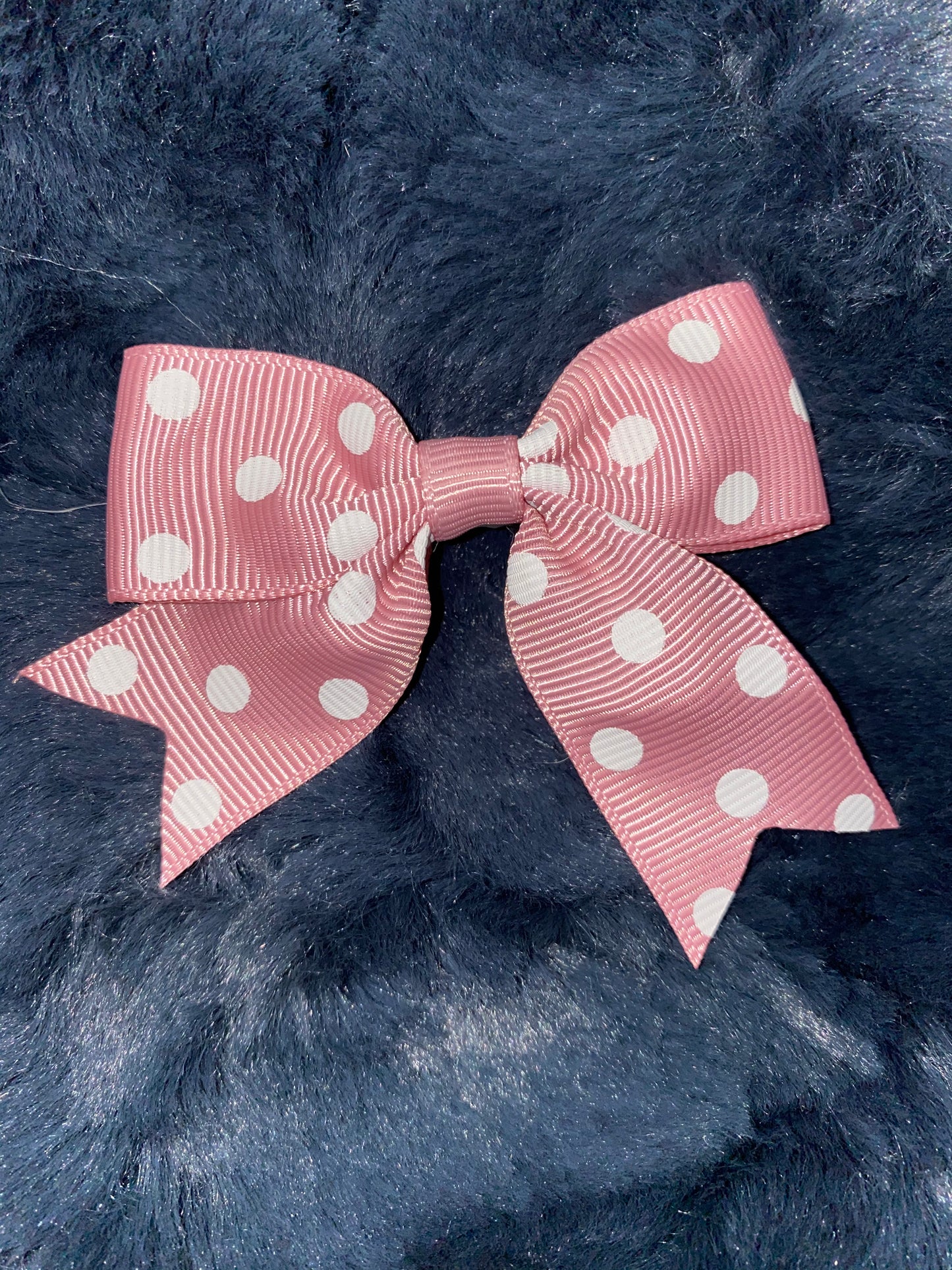 Traditional Single Loop Grosgrain Polka Dot Bow