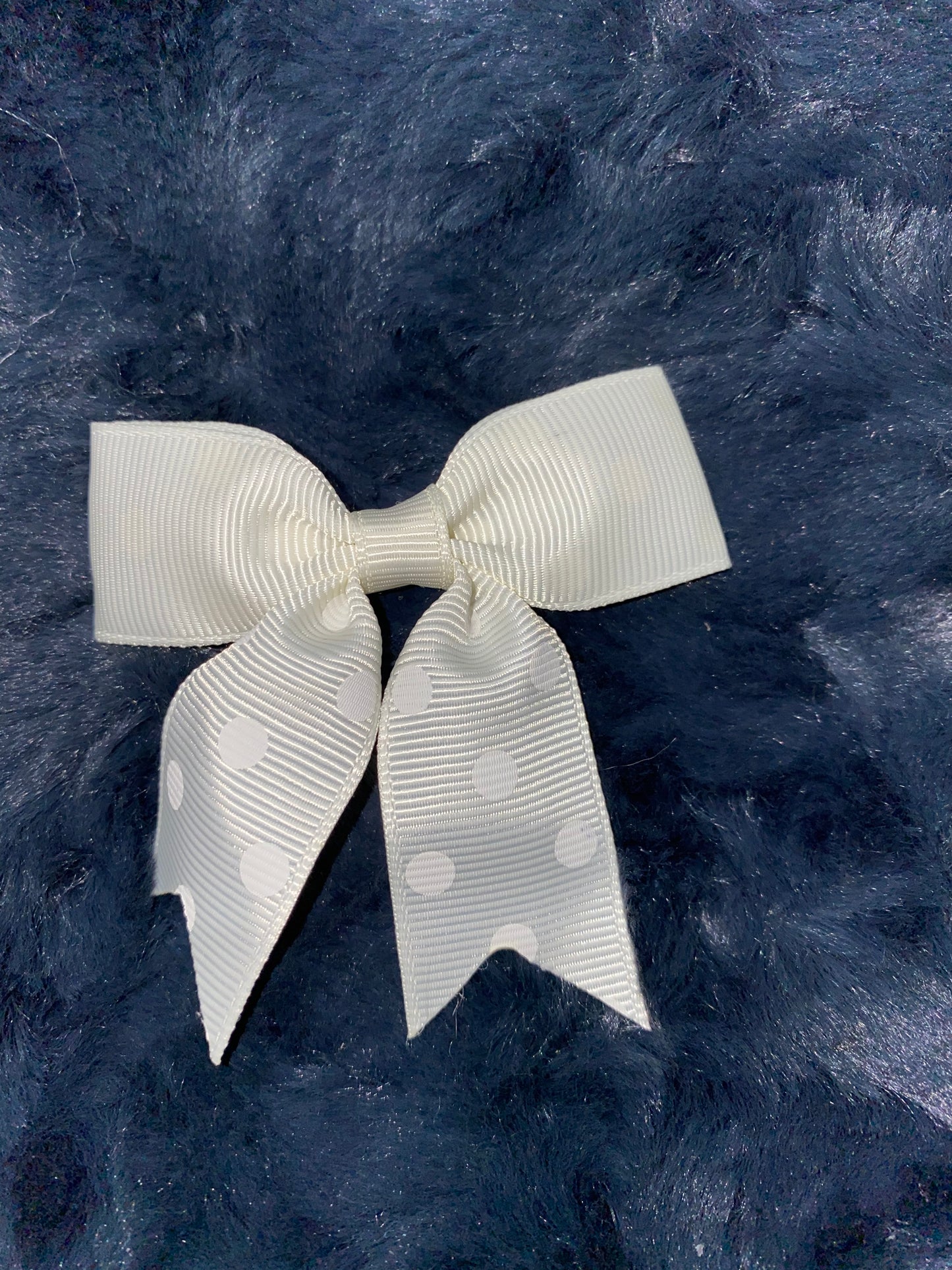 Traditional Single Loop Grosgrain Polka Dot Bow