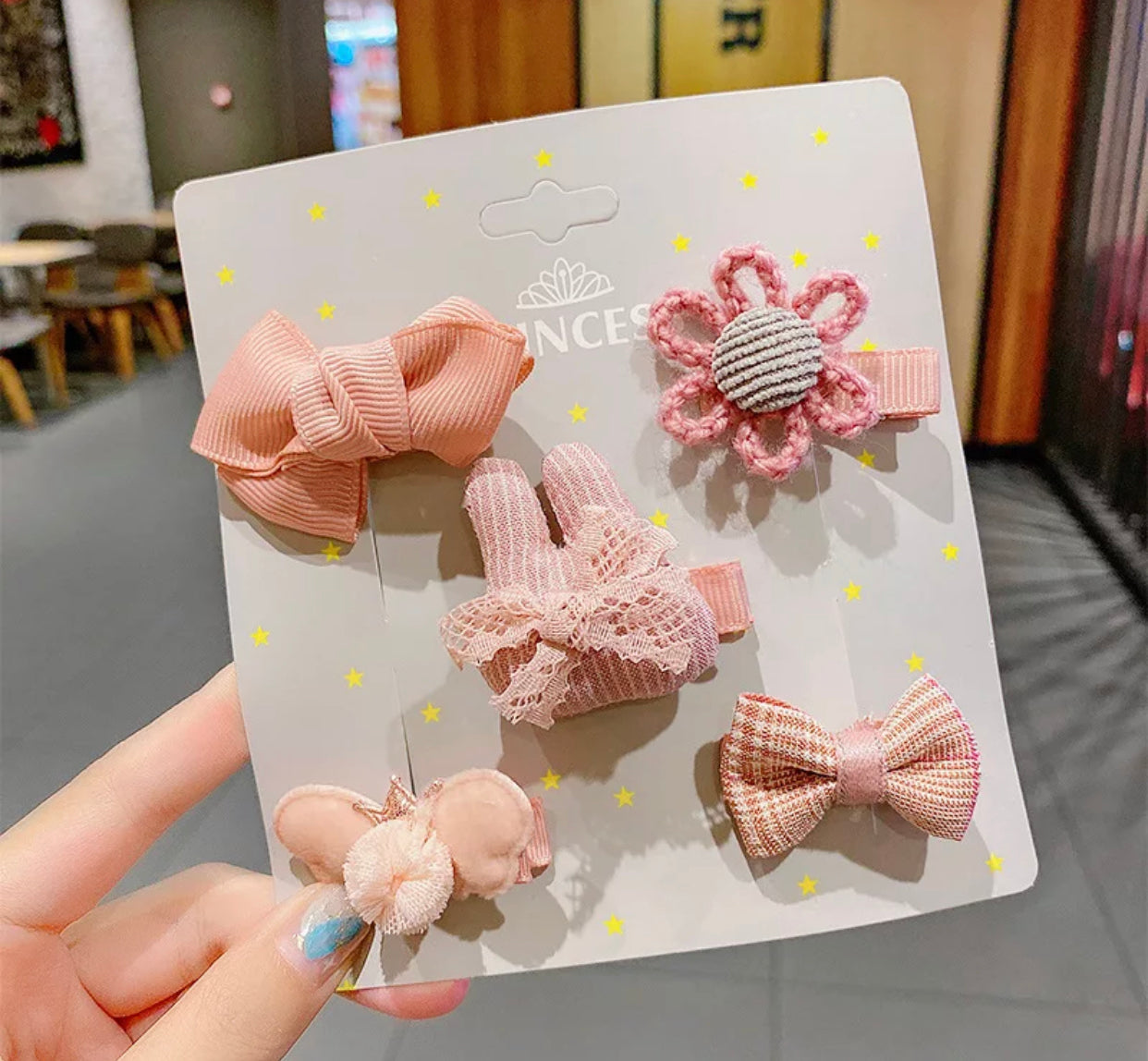 5 Piece Mini Clip Bows