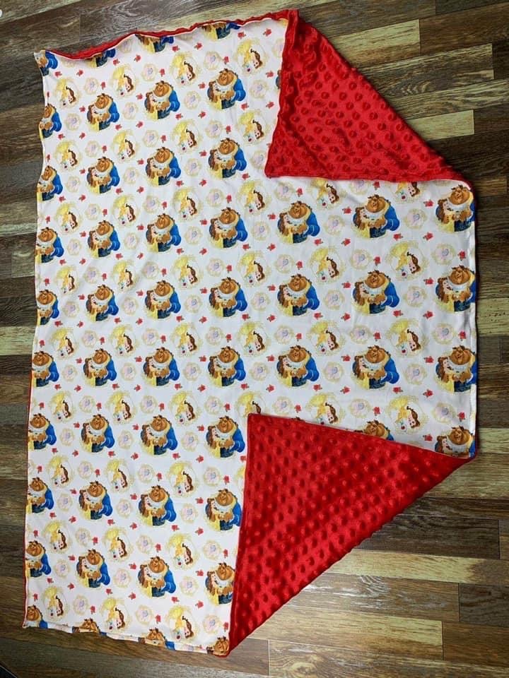 Beauty and The Beast Minky Blanket