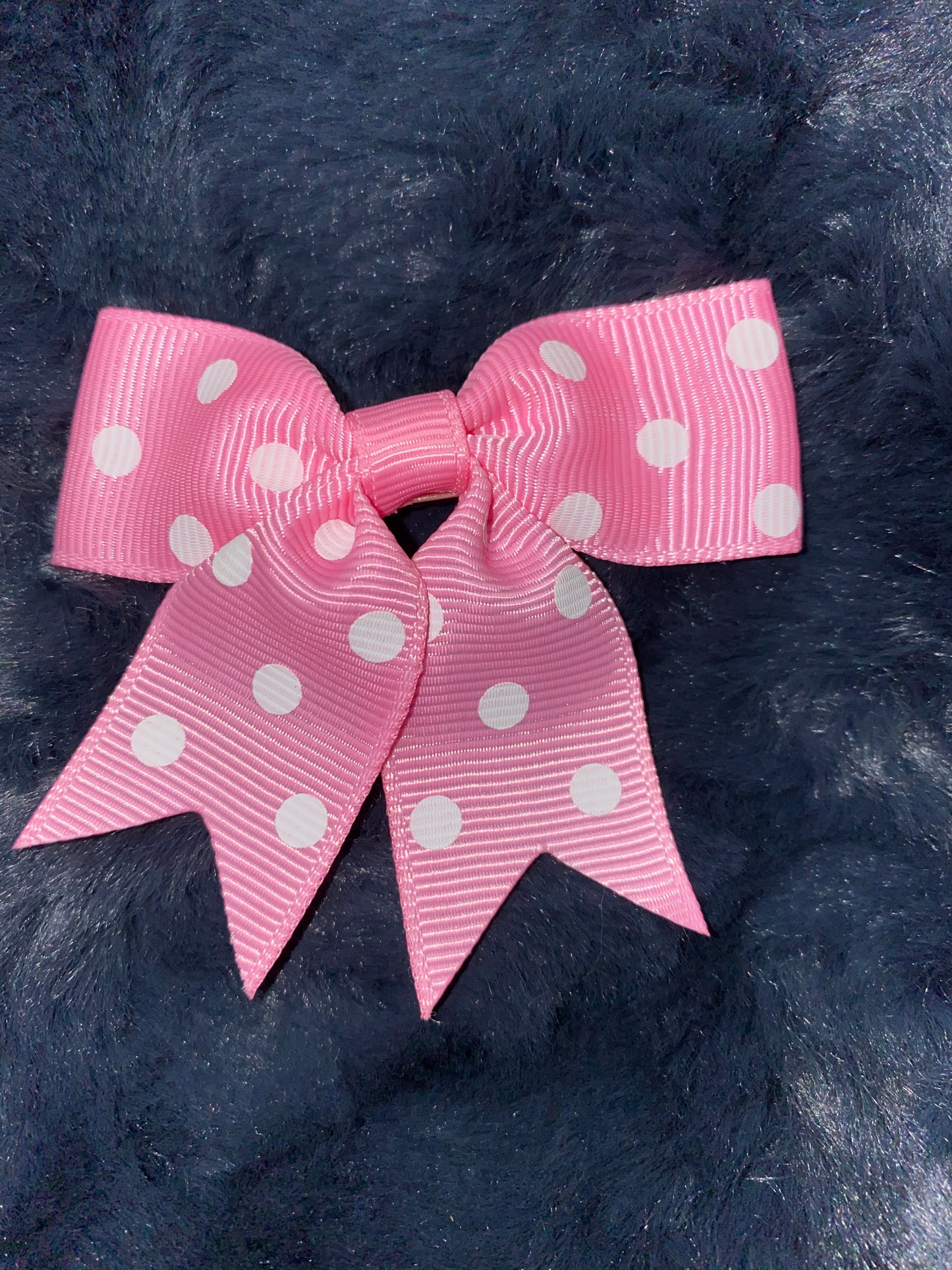 Traditional Single Loop Grosgrain Polka Dot Bow