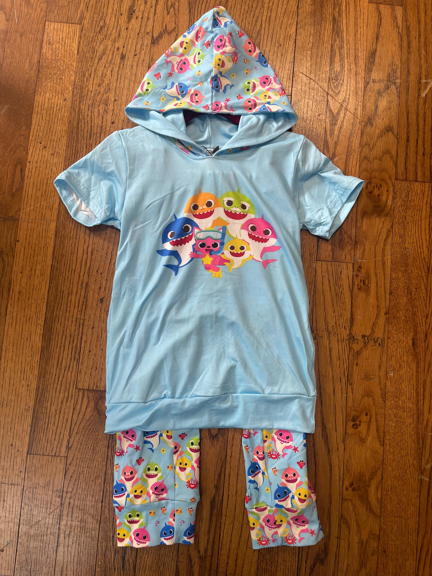 Baby Shark Hooded Pants Set