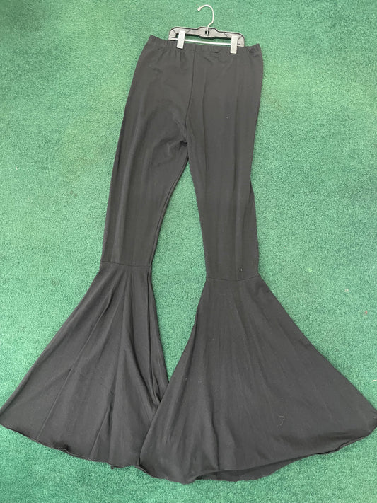 Adult Plain Black Bellbottom Pants