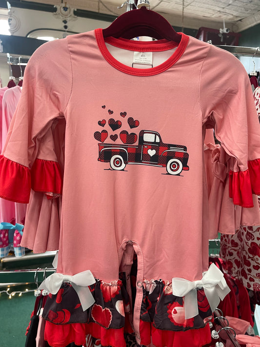 Valentine's Truck Romper