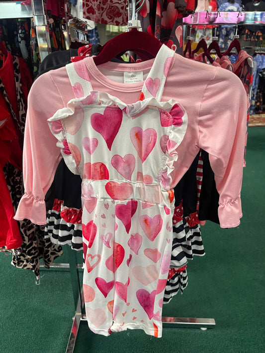 Valentine Heart Over-alls