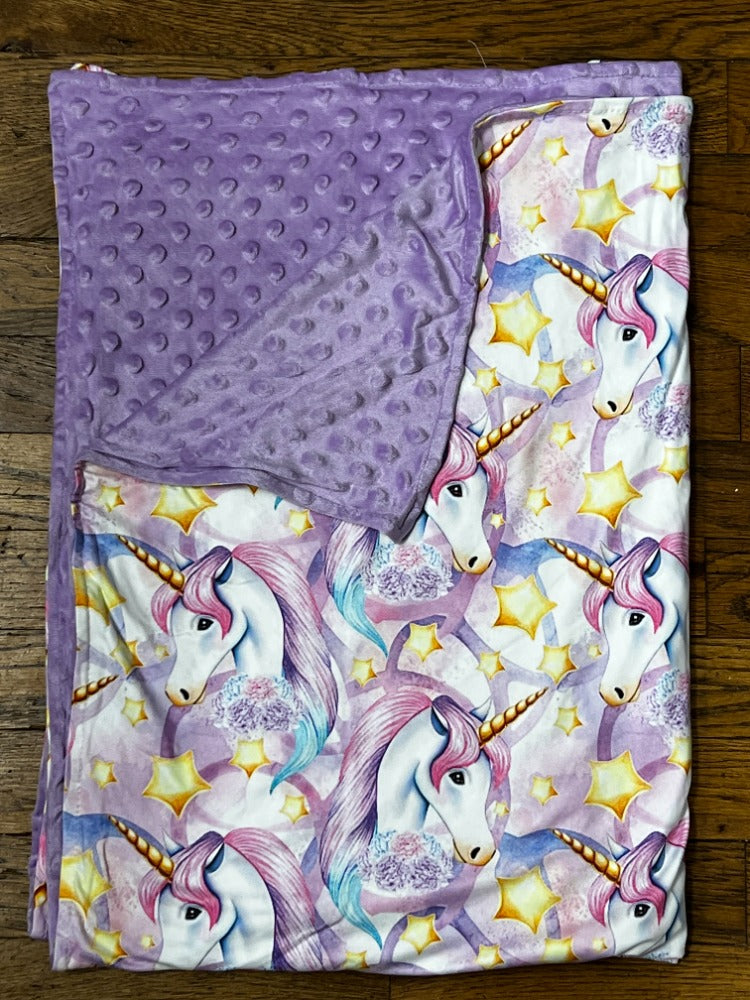 Unicorn Minky Blanket