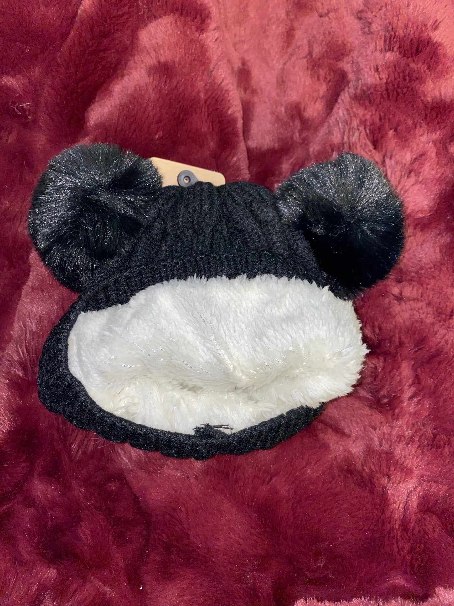 Girls Fur Lined Pom Pom Beanie