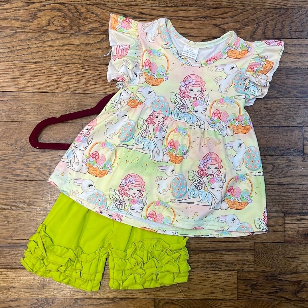 Fairy Easter Bunny Shorts Set