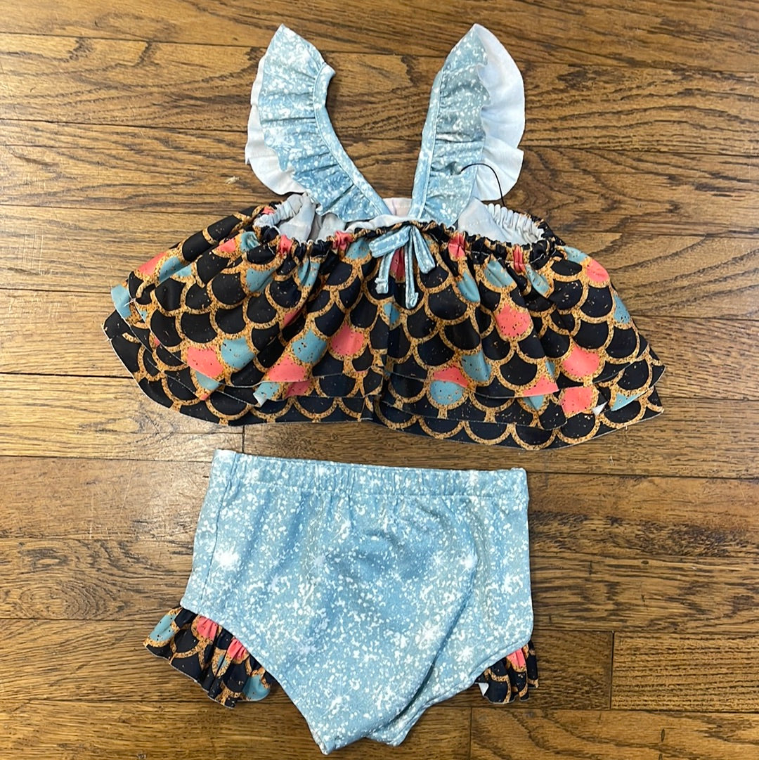 Mermaid Scales Two Piece Bathing Suit