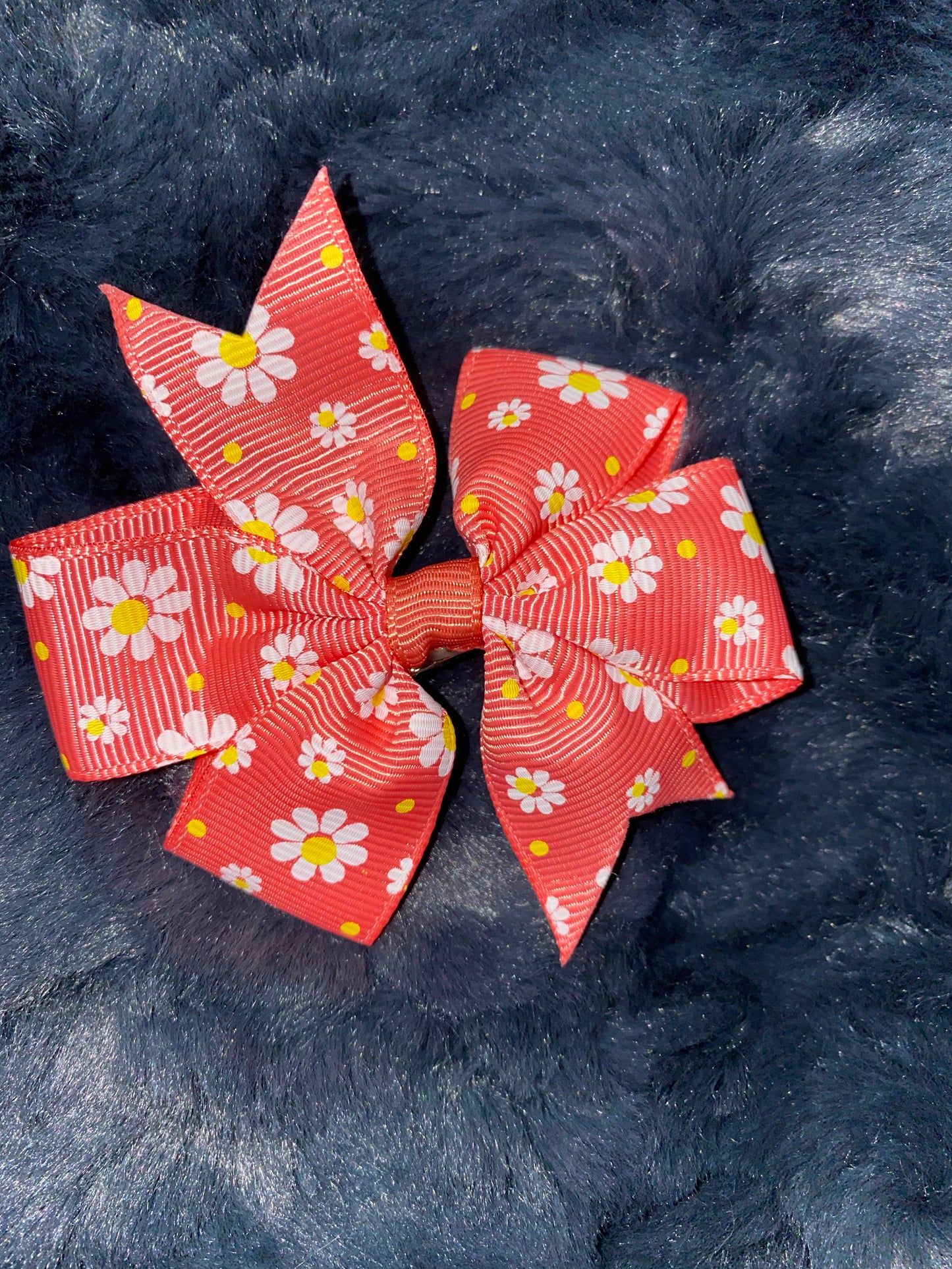 Traditional Double Loop Grosgrain Polka Dot Bow